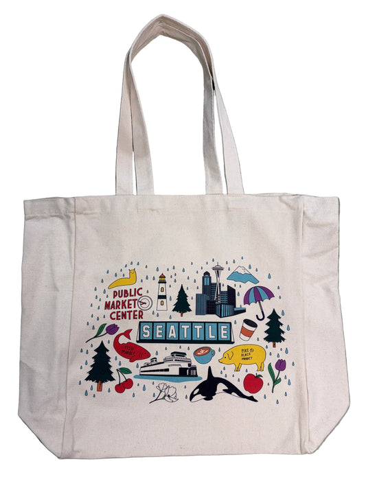 Seattle Rainy Day Tote Bag
