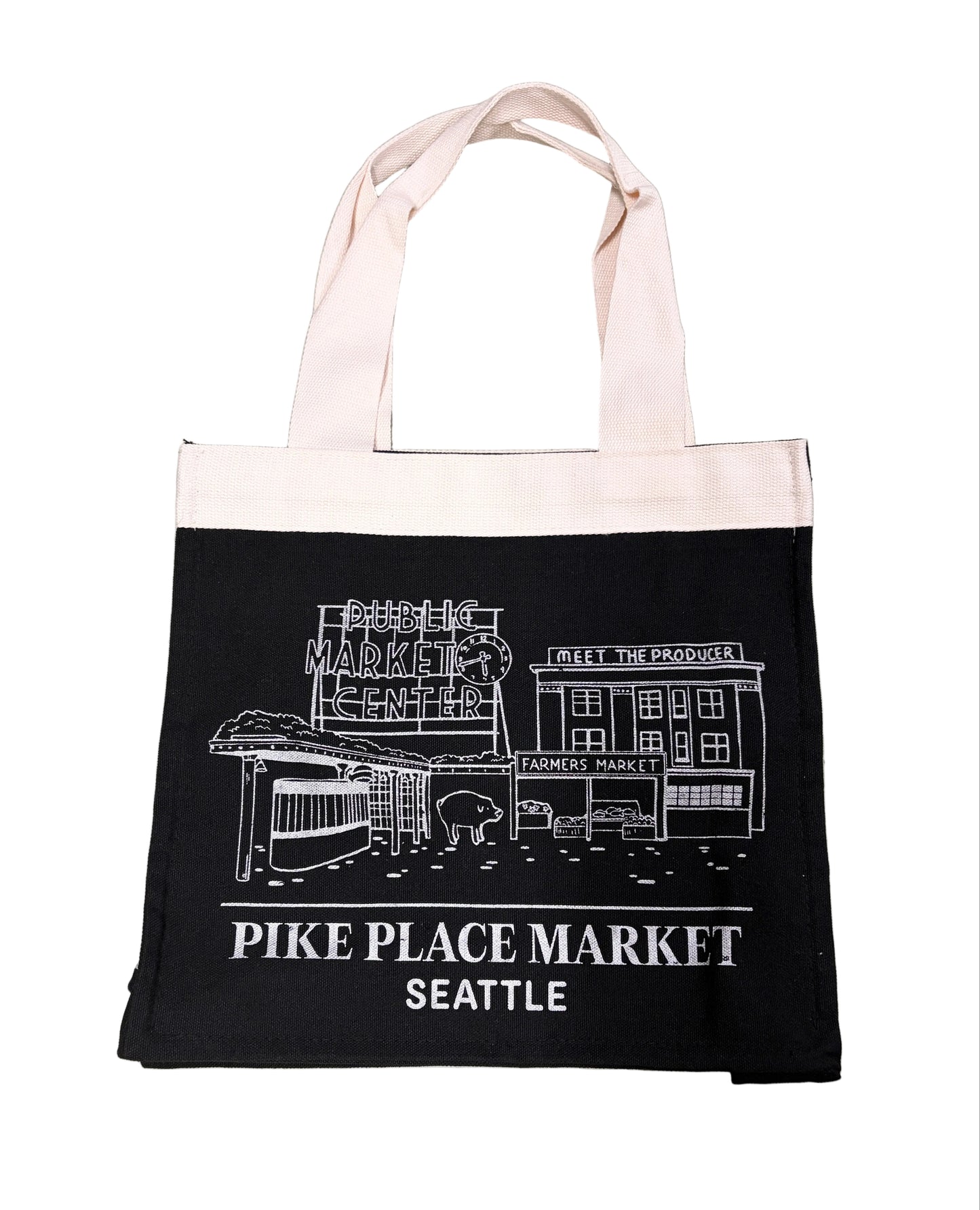 Seattle Market Book Tote Canvas