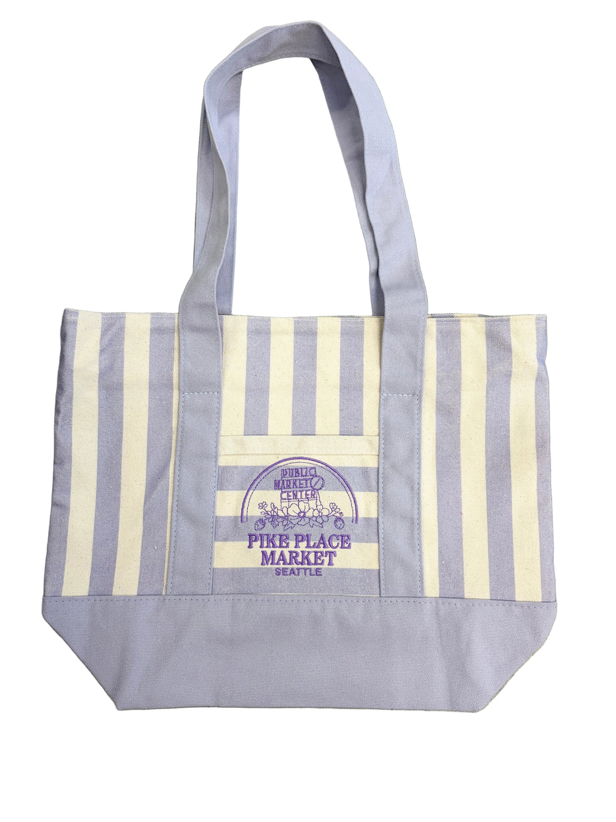Striped Seattle Market Tote Bag