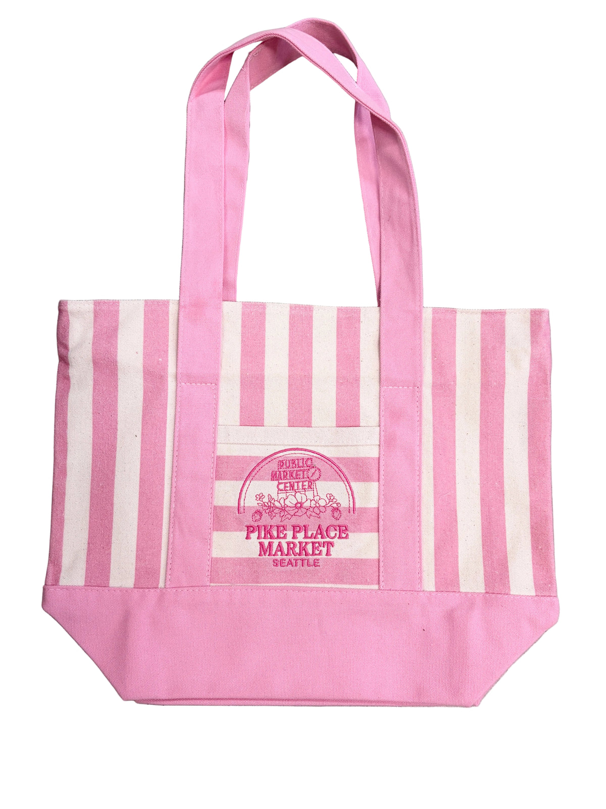 Striped Seattle Market Tote Bag