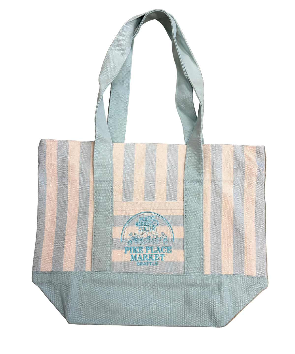 Striped Seattle Market Tote Bag